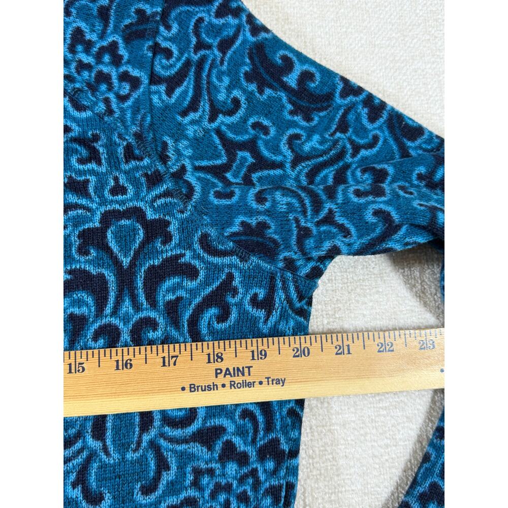 Sherpa Adventure Gear Women's Large Blue Black Hooded Zip Front Fleece Jacket - Picture 5 of 10